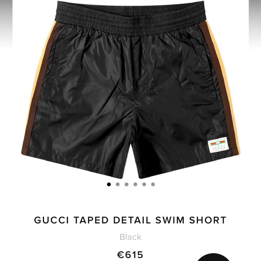 Brand New!! 
GUCCI TAPED DETAIL SWIM SHORT
